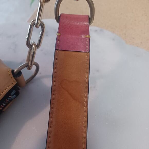 VTG Dooney & Bourke Gray Multicolor Logo Baguette Bag Y2K Barbie - Picture 16 of 16